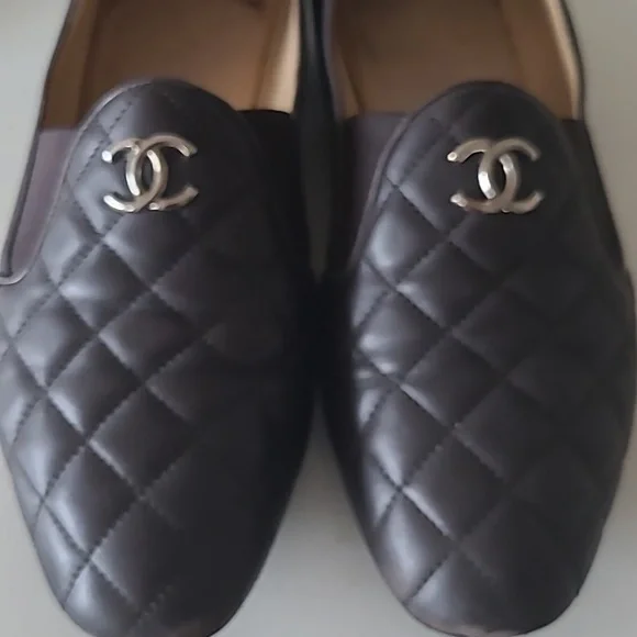 CHANEL Brown Quilted Loafers - Picture 5 of 7